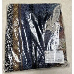 Riddle Home & Gift Christmas O Holy Night Tapestry Fringe Throw Blanket Sealed